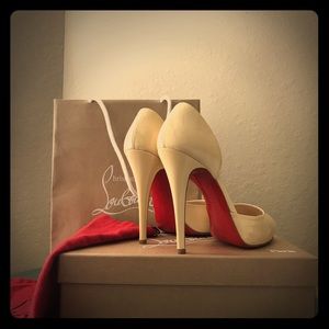 Christian Louboutin patent leather high heels.